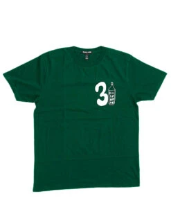 31 Wine Bottle T-shirt / Green - (ki:ts) X Black Score