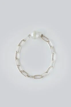 ALICIA - ONE OF A KIND PEARL CHAIN BRACELET/ Silver - Margaret SMITH