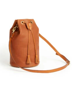 Drawstring Bag With 2 Way Shoulder Strap - L / Whisky - (ki:ts)