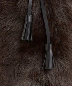Drawstring Shearling Bag With 2 Way Shoulder Strap - L / Brown Shearling & Black - (ki:ts) -Ki:ts Shop Bag 1 7 f5c4accd f57a 41dc 8ae1 18e3b9d36fa2