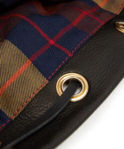 Drawstring Shearling Bag With 2 Way Shoulder Strap - L / Olive Shearling & Black - (ki:ts) -Ki:ts Shop Bag 1 9