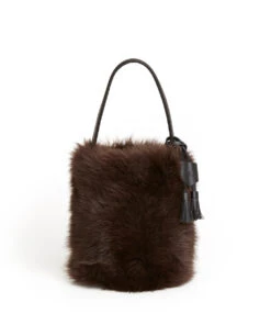I-O Shearling Bucket - S / Brown Shearling & Black - (ki:ts)