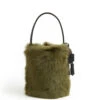 I-O Shearling Bucket - S / Olive Shearling & Black - (ki:ts) -Ki:ts Shop Bag 7 1