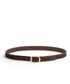 Suede Contrast Belt - 30 / Chocolate & Dark Brown - (ki:ts)