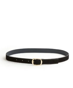 Suede Contrast Belt - 30 / Black & Midnight - (ki:ts)