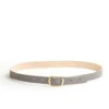 Suede Contrast Belt - 30 / Light Grey & Natural (ki:ts)