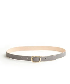 Suede Contrast Belt - 30 / Light Grey & Natural (ki:ts)