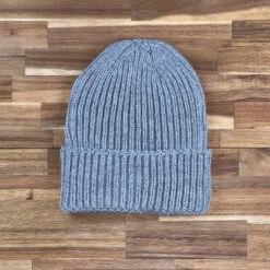 Baby Alpaca Ribbed Beanie / Grey - Yu-ito