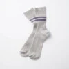 Hemp Organic Cotton Stripe Socks / Gray & Purple Haze - ROTOTO -Ki:ts Shop HEMPORGANICCOTTONSTRIPESOCKS Gray PurpleHaze jpeg