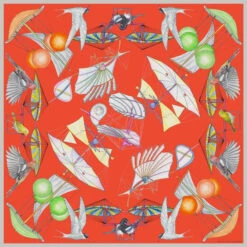 Scarf / Ornithopter Coral / Orange / CU203 - SWASH LONDON