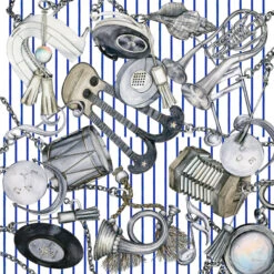 Scarf / Melody Obsidian / Grey & Blue / CU271 - SWASH LONDON