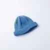 Indigo Cotton Roll Up Beanie / Light Denim - ROTOTO