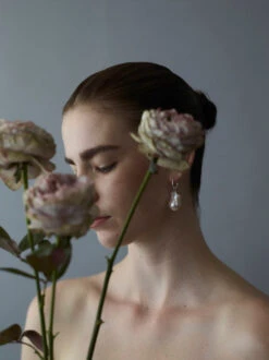 MERLE - ONE OF A KIND BAROQUE PEARL HOOPS / Silver - Margaret SMITH -Ki:ts Shop MERLE2 H960