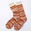 Multi Jacquard Crew Socks / Ivory & Rust - ROTOTO 2 Multi Jacquard Crew Socks / Ivory & Rust - ROTOTO -Ki:ts Shop MULTIJACQUARDCREWSOCKS rust