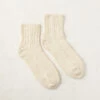 Organic Cotton Slub Short Socks / White - Yu-Ito -Ki:ts Shop M white W775