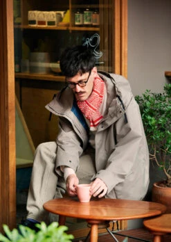 Multi Jacquard Sockstole Scarf / Ivory & M.Red - ROTOTO -Ki:ts Shop MultiJacquardSockstoleScarf 02