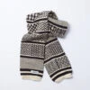 Multi Jacquard Sockstole Scarf / Ivory & Black - ROTOTO