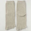 Organic Cotton Five Finger Socks Vegetable Dyeing / Matcha Latte - Yu-ito -Ki:ts Shop No.14001 LIGHTGREEN W775