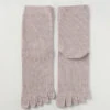 Organic Cotton Five Finger Socks Vegetable Dyeing / Lilac - Yu-ito -Ki:ts Shop No.14001 LIGHTPURPLE W775