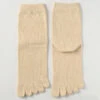 Organic Cotton Five Finger Socks Vegetable Dyeing / Lemon - Yu-ito -Ki:ts Shop No.14001 LIGHTYELLOW W775