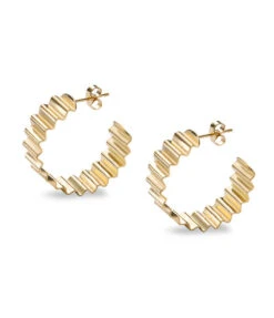 Statement Ondulée Hoops / 18ct Gold Vermeil - OLIVIA TAYLOR