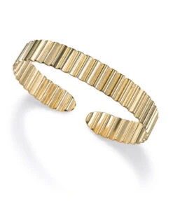 Classic Ondulée Bangle / 18ct Gold Vermeil / Size Small - OLIVIA TAYLOR