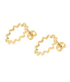 Mini Ondulée Studs / 18ct Gold Vermeil - OLIVIA TAYLOR