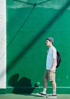 Hemp Organic Cotton Stripe Socks / Sunset Gold & White Sand - ROTOTO -Ki:ts Shop R1468