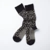 Rain Drop Crew Socks / Black & Ivory - ROTOTO