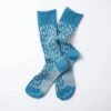 Rain Drop Crew Socks / Blue & Ivory - ROTOTO -Ki:ts Shop RAINDROPCREWSOCKS blue