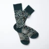 Rain Drop Crew Socks / D.Green & Ivory - ROTOTO -Ki:ts Shop RAINDROPCREWSOCKS d.green