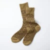 Rain Drop Crew Socks / Khaki & D.Brown - ROTOTO