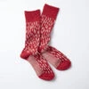 Rain Drop Crew Socks / D.Red & Ivory - ROTOTO