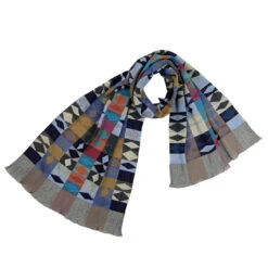 Cut Glass Scarf / Blue Mix - NUNO