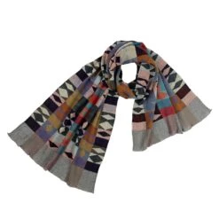 Cut Glass Scarf / Red Mix - NUNO