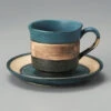 Three Colour Cup & Saucer / Blue - (ki:ts) X Mino-yaki