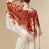 Alice - White / Silk Kimono Top - KAYLL -Ki:ts Shop alicetopsilkfloralprintedkimonoluxuryresortwearorange4 H960