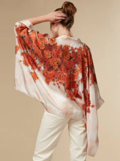Alice - White / Silk Kimono Top - KAYLL