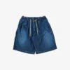Circular Short Pants Denim Washed - Sillage -Ki:ts Shop circularshortpantsdenimdamaged front W916