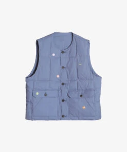 Gilet In Recycled Down / Blue - Sillage
