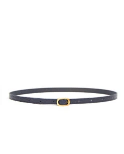Plait Emboss Narrow Belt / Navy - (ki:ts)
