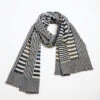 Colour Plate Scarf / Beige-Navy - NUNO
