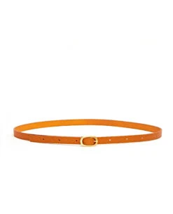 Plait Emboss Narrow Belt / Tan - (ki:ts)