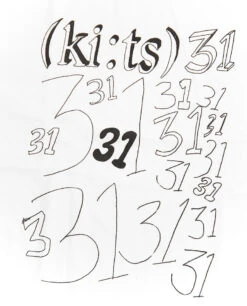 31 31 31 T-shirt / White - (ki:ts) X Black Score -Ki:ts Shop image 6314a4c6 34e6 4fa1 a533 06807d7b1b4f