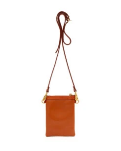 Fold Purse With Shoulder Strap / Caramel - (ki:ts)