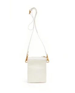 Fold Purse With Shoulder Strap / White - (ki:ts)