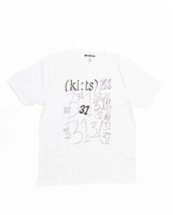 31 31 31 T-shirt / White - (ki:ts) X Black Score