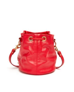 Drawstring Bag With 2 Way Shoulder Strap - S / Cherry Red- (ki:ts) -Ki:ts Shop image dd64c466 f856 4f36 b72c 94767e27b244