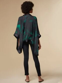Kate - Black / Silk Kimono Top - KAYLL