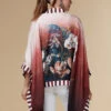 Olivia - Burgundy / Silk Kimono Top - KAYLL